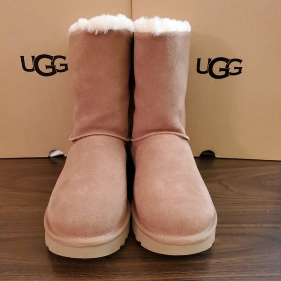 Ugg Women's Bailey Bow Checker Chestnut - Picture 3 of 5